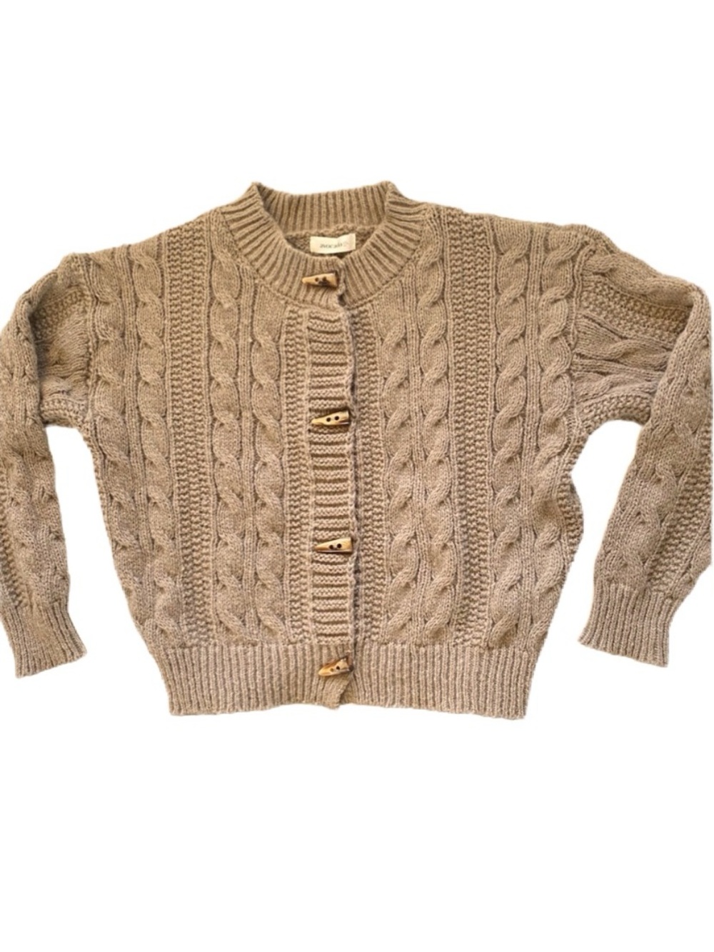 Avocado Brand Bulky Cable Knit Cardigan Size M - Picture 2 of 5